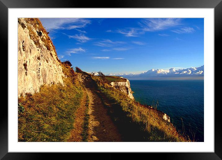 White Cliffs of Dover - Cliff Edge Framed Mounted Print by Serena Bowles