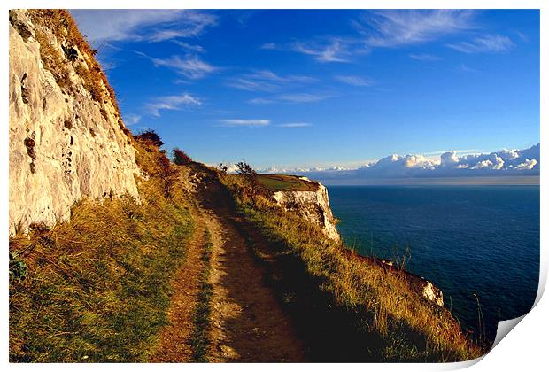 White Cliffs of Dover - Cliff Edge Print by Serena Bowles