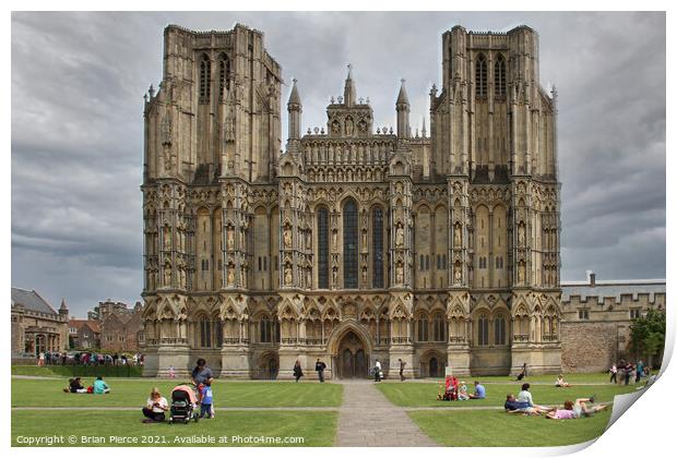 Wells Cathedral, Somerset Print by Brian Pierce