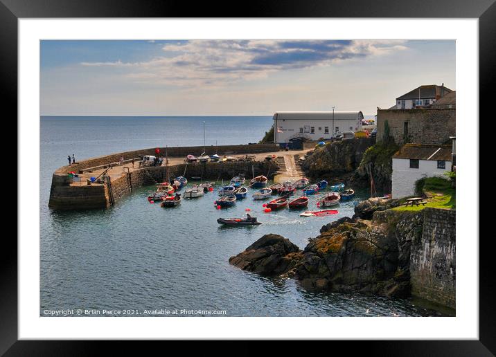 Coverack Harbour, Lizard, Cornwall  Framed Mounted Print by Brian Pierce