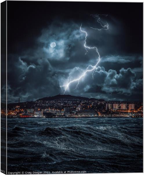 Dundee City Storm Canvas Print by Craig Doogan