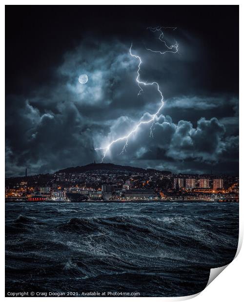 Dundee City Storm Print by Craig Doogan