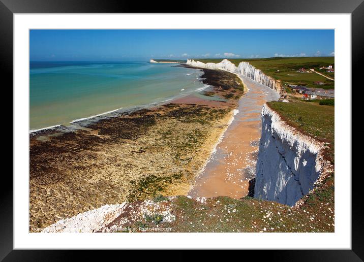 Seven Sisters from Birling Gap, East Sussex, England, UK Framed Mounted Print by Geraint Tellem ARPS