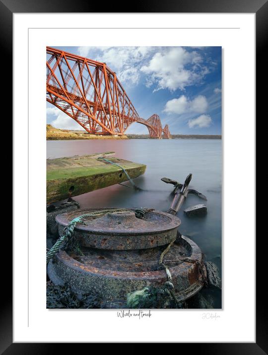 Wheels and track. Forth rail Bridge Scotland, Scot Framed Mounted Print by JC studios LRPS ARPS