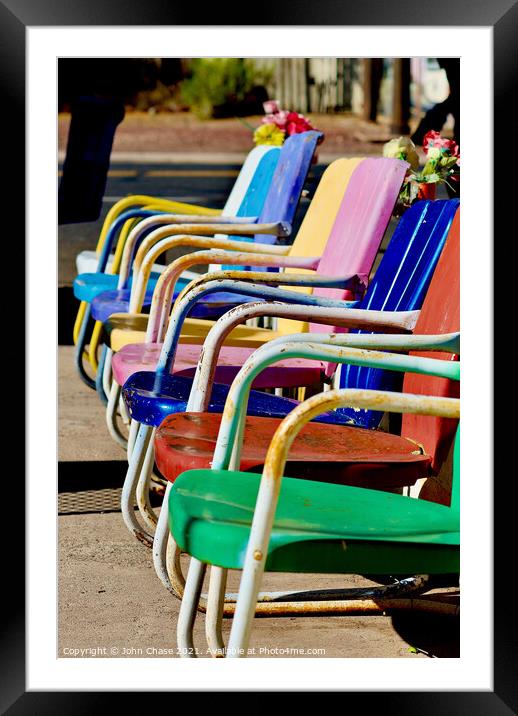 Colorful Chairs #2, 2020 Framed Mounted Print by John Chase