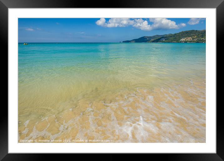Emerald Waters Framed Mounted Print by Annette Johnson