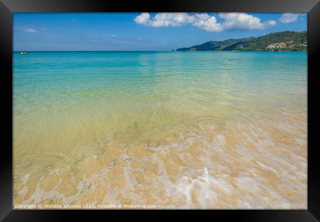 Emerald Waters Framed Print by Annette Johnson