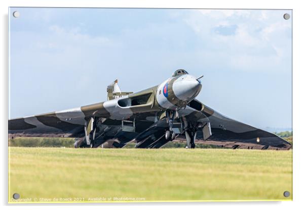 Avro Vulcan Starts Its Take Off Roll Acrylic by Steve de Roeck