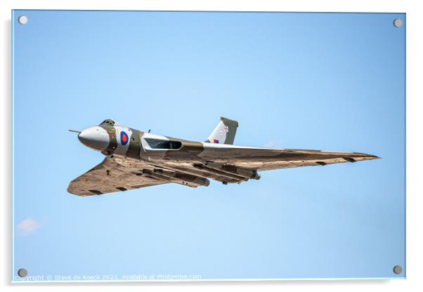 Avro Vulcan XH558 Acrylic by Steve de Roeck