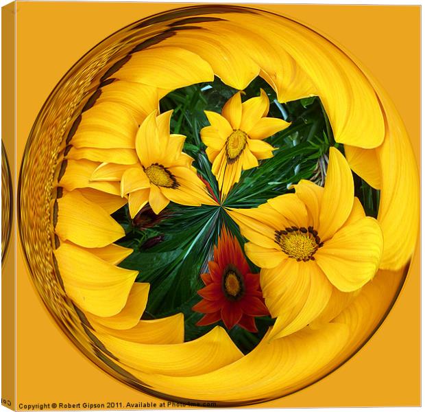 Spherical Paperweight Flowers Canvas Print by Robert Gipson