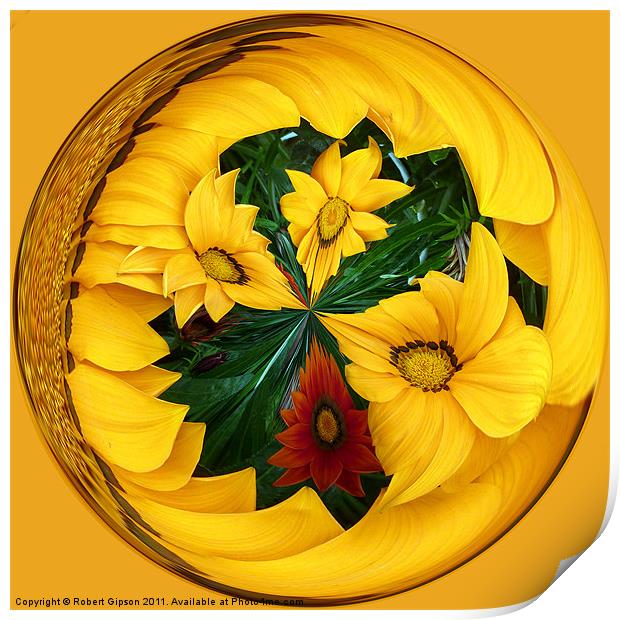 Spherical Paperweight Flowers Print by Robert Gipson
