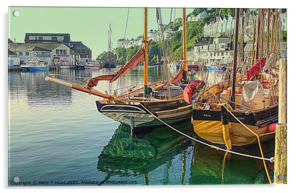 The Looe River Acrylic by Peter F Hunt