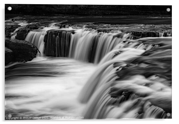 Aysgarth Falls in the Yorkshire dales 218 Acrylic by PHILIP CHALK
