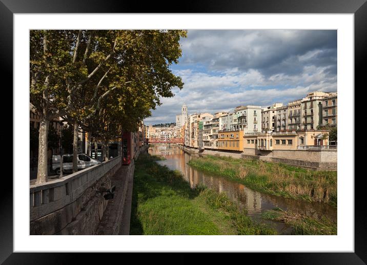 City of Girona in Spain Framed Mounted Print by Artur Bogacki
