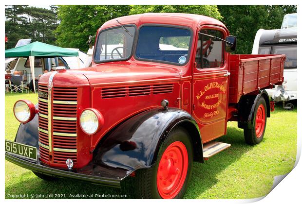 Vintage 1949 Bedford K type truck. Print by john hill