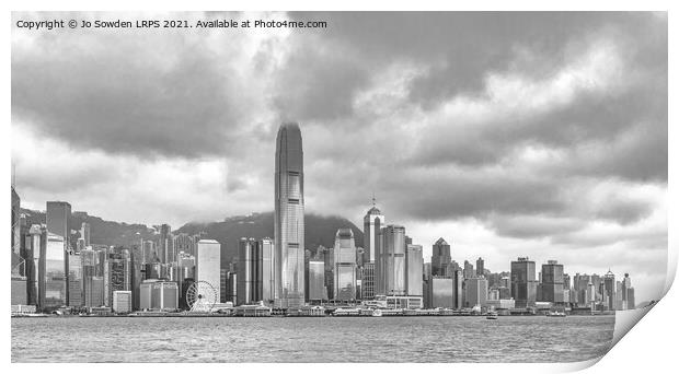 Hong Kong Skyline from Kowloon Bay Print by Jo Sowden