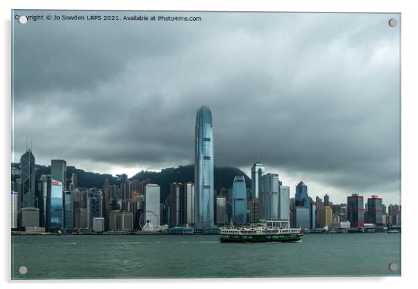 Hong Kong Island Acrylic by Jo Sowden