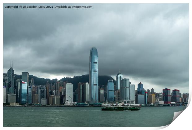 Hong Kong Island Print by Jo Sowden