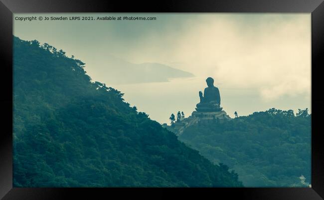 Big Buddha, Lantau Island Framed Print by Jo Sowden