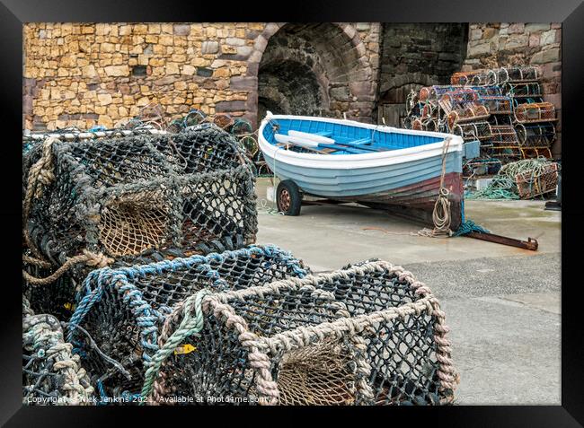 Beadnell Harbour Northumberland Coast  Framed Print by Nick Jenkins