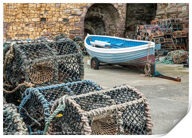 Beadnell Harbour Northumberland Coast  Print by Nick Jenkins