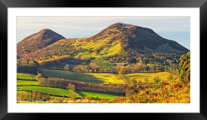 Scott's View Eildon Hills Melrose Framed Mounted Print by Martyn Arnold