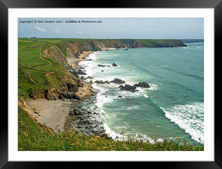 Marloes Beach Pembrokeshire Coast West Wales Framed Mounted Print by Nick Jenkins