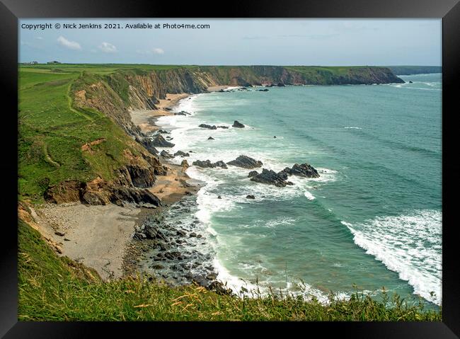 Marloes Beach Pembrokeshire Coast West Wales Framed Print by Nick Jenkins