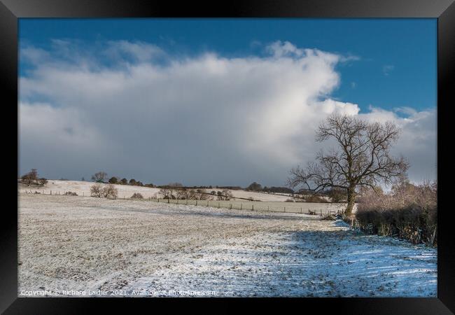 Snowy Hutton Magna, Teesdale Framed Print by Richard Laidler