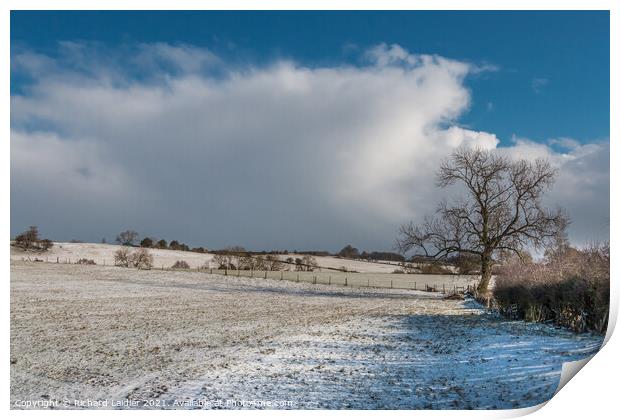 Snowy Hutton Magna, Teesdale Print by Richard Laidler