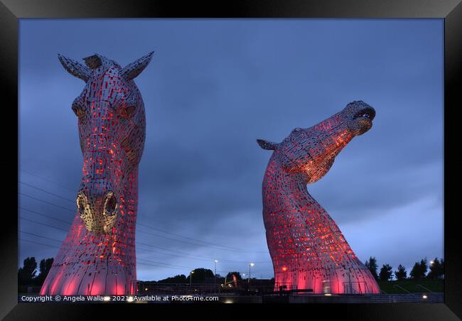 The Kelpies  Framed Print by Angela Wallace