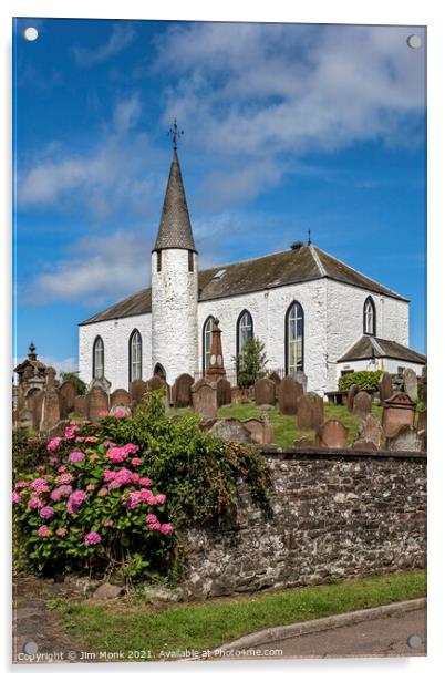 Parish Church of Crossmichael Acrylic by Jim Monk