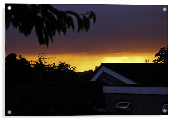 Perfect sunset Acrylic by suzi jeffs