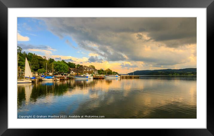 Lake Windermere From Waterhead, Ambleside Framed Mounted Print by Graham Prentice