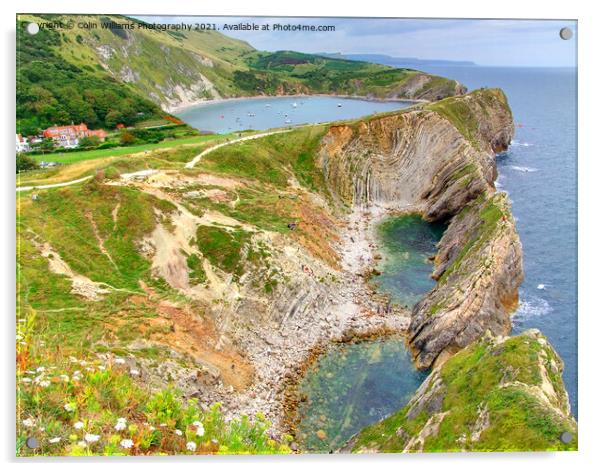 Stair Hole and Lulworth Cove 1 Acrylic by Colin Williams Photography