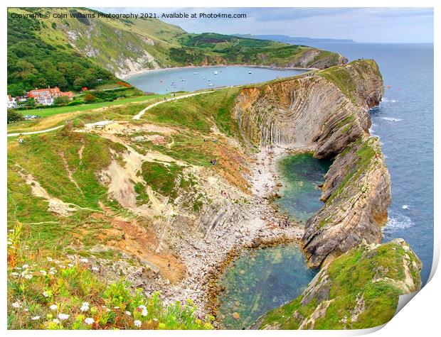 Stair Hole and Lulworth Cove 1 Print by Colin Williams Photography