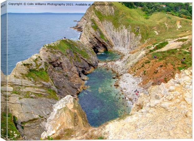 Stair Hole and Lulworth Cove 2 Canvas Print by Colin Williams Photography