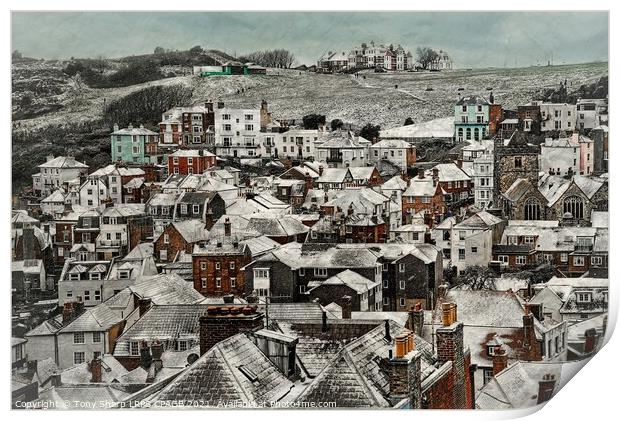 FIRST SNOW IN HASTINGS Print by Tony Sharp LRPS CPAGB