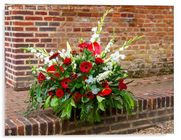 Flower arrangement used in Midsomer Murders Acrylic by Elizabeth Debenham