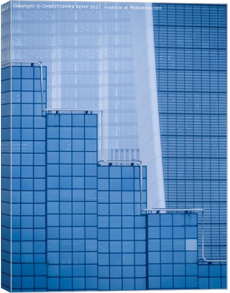Cool blue reflections Canvas Print by CHRISTOPHER KEMP