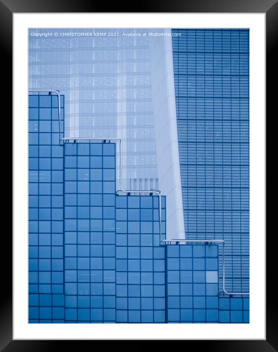 Cool blue reflections Framed Mounted Print by CHRISTOPHER KEMP