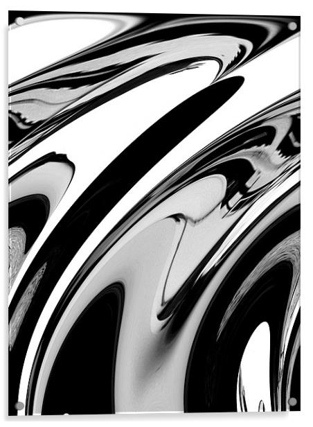 Black and  White Acrylic by Ian Tomkinson