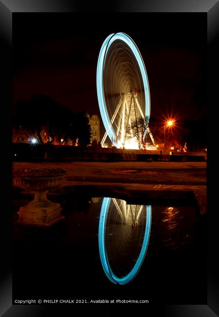 York wheel by night 223  Framed Print by PHILIP CHALK