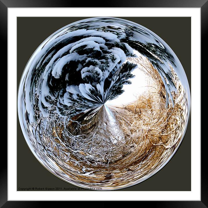 Spherical Paperweight Winters Entanglement Framed Mounted Print by Robert Gipson