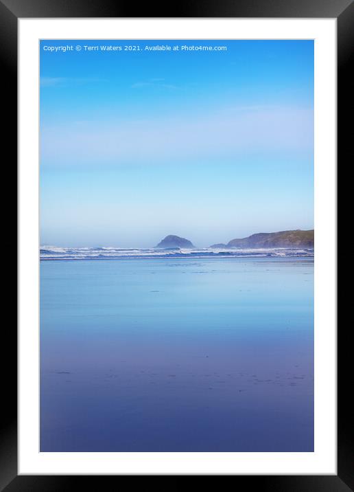 Perranporth Colours Framed Mounted Print by Terri Waters