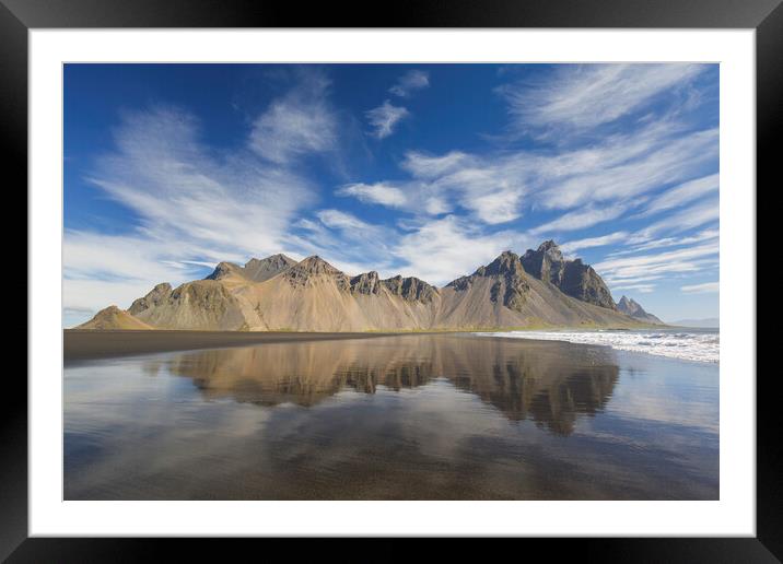 Vestrahorn Mountain in Iceland Framed Mounted Print by Arterra 
