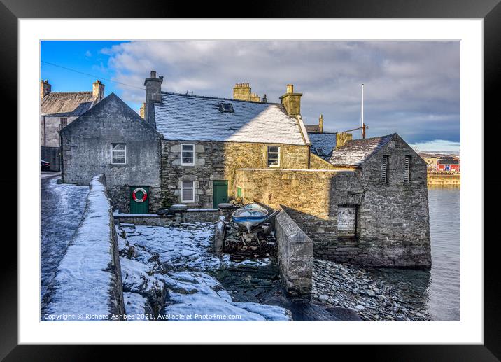 House used by Jimmy Perez when filming the Shetlan Framed Mounted Print by Richard Ashbee