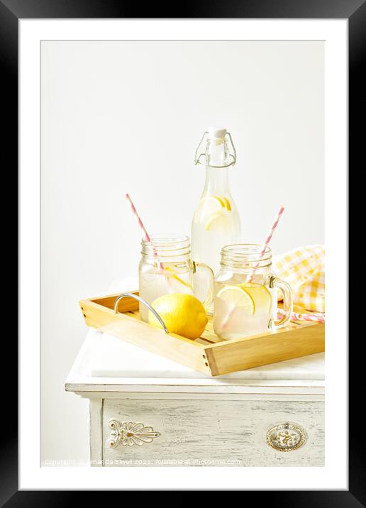 Lemonade Framed Mounted Print by Amanda Elwell