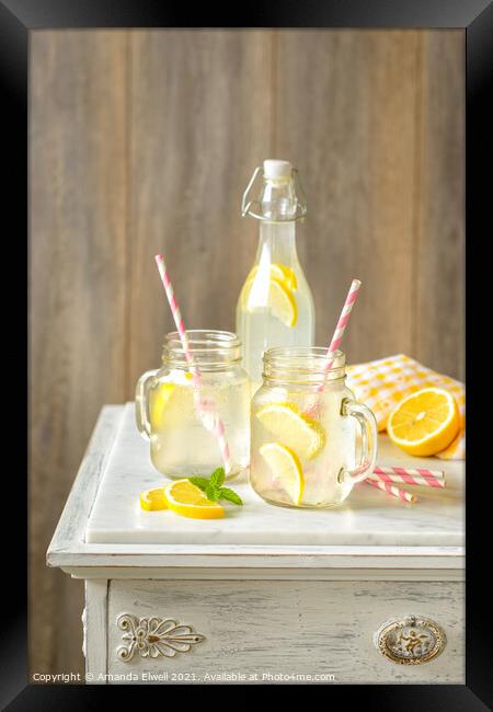 Lemonade Drinks Framed Print by Amanda Elwell