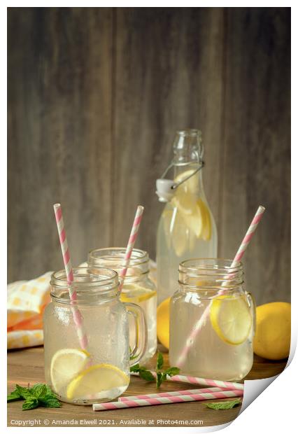 Vintage Lemon Drinks Print by Amanda Elwell
